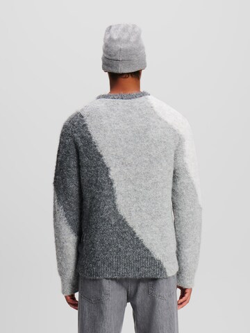 Pull-over ' Intarsia' Karl Lagerfeld en gris