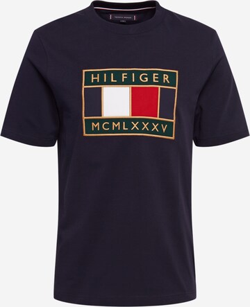 TOMMY HILFIGER Regular fit Póló 'Global' - kék: elől