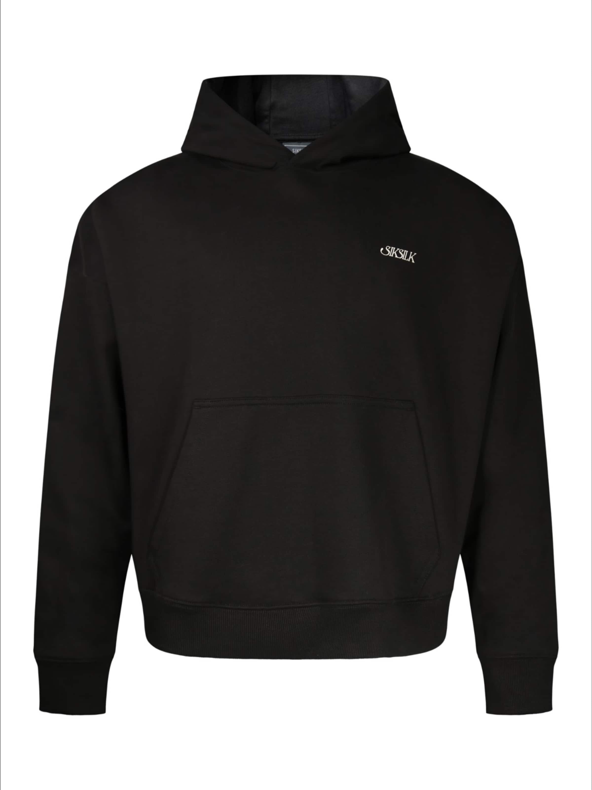 Felpa di SikSilk in nero: frontale