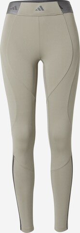 Skinny Pantaloni sport 'Hyperglam' de la ADIDAS PERFORMANCE pe verde: față