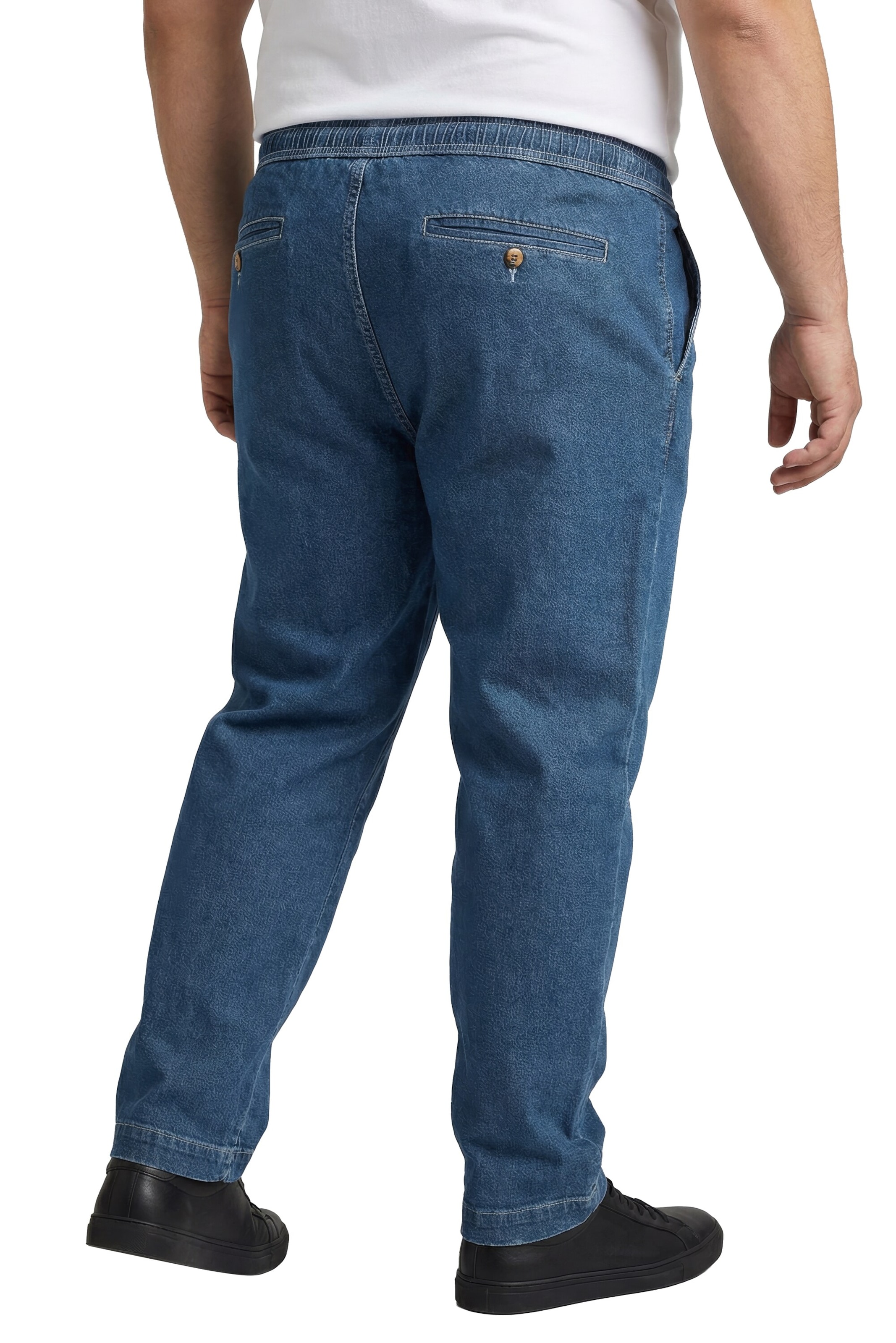 Men Plus Loosefit Jeans in Blau