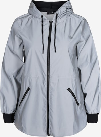 Active by Zizzi Athletic Jacket in Silver: front