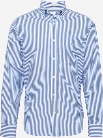 GANT Regular fit Zakelijk overhemd in Blauw: voorkant