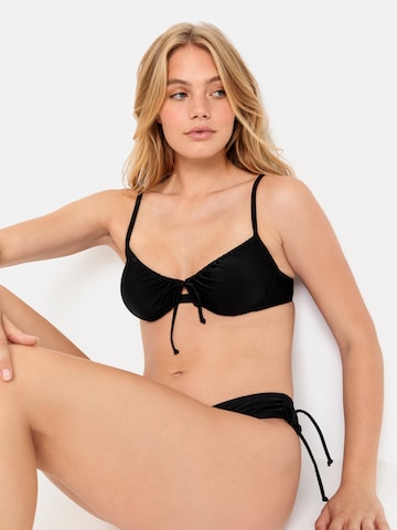 LSCN by LASCANA T-Shirt Bikinitop 'Gina' in Schwarz: predná strana