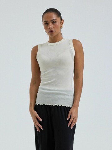 Seamless Basic Top ' Wooly ' – bílá: přední strana