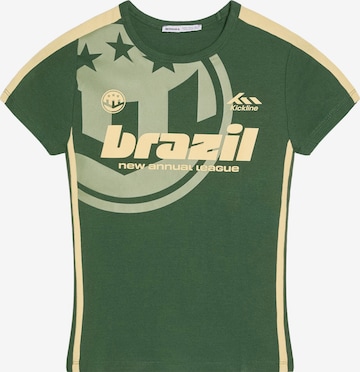 BershkaMajica - zelena boja: prednji dio