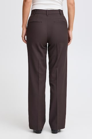 Pulz Wide Leg Hose 'PZBindy' in Braun