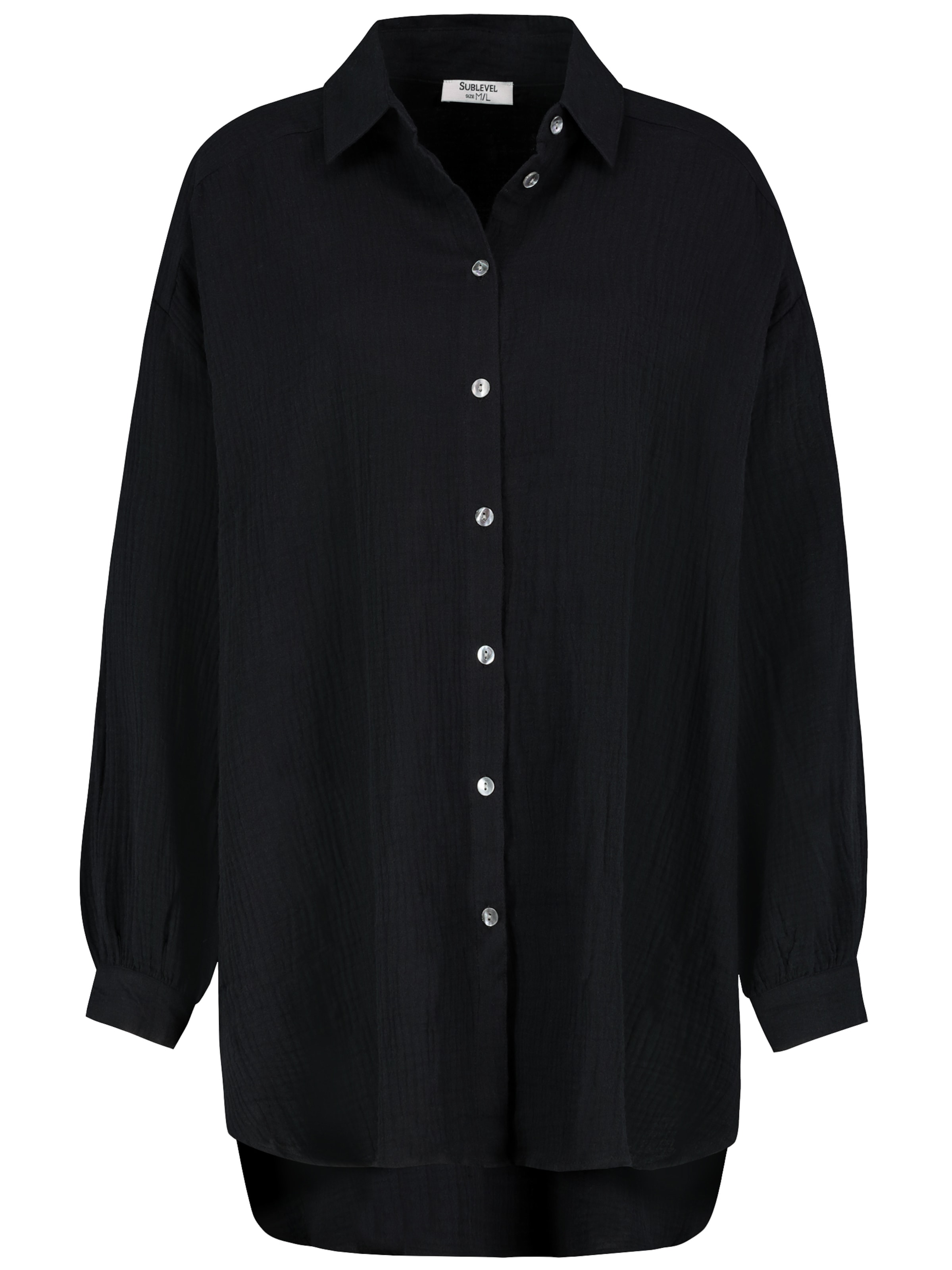 Sublevel Blouse in Zwart: voorkant