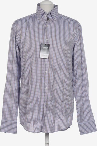 BOSS Black Button Up Shirt in L in Purple: front