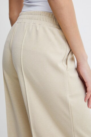 ICHI - Pierna ancha Pantalón de pinzas 'Kate' en beige