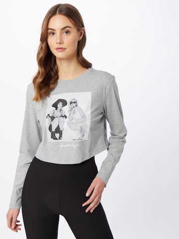 T-shirt KENDALL + KYLIE en gris : devant