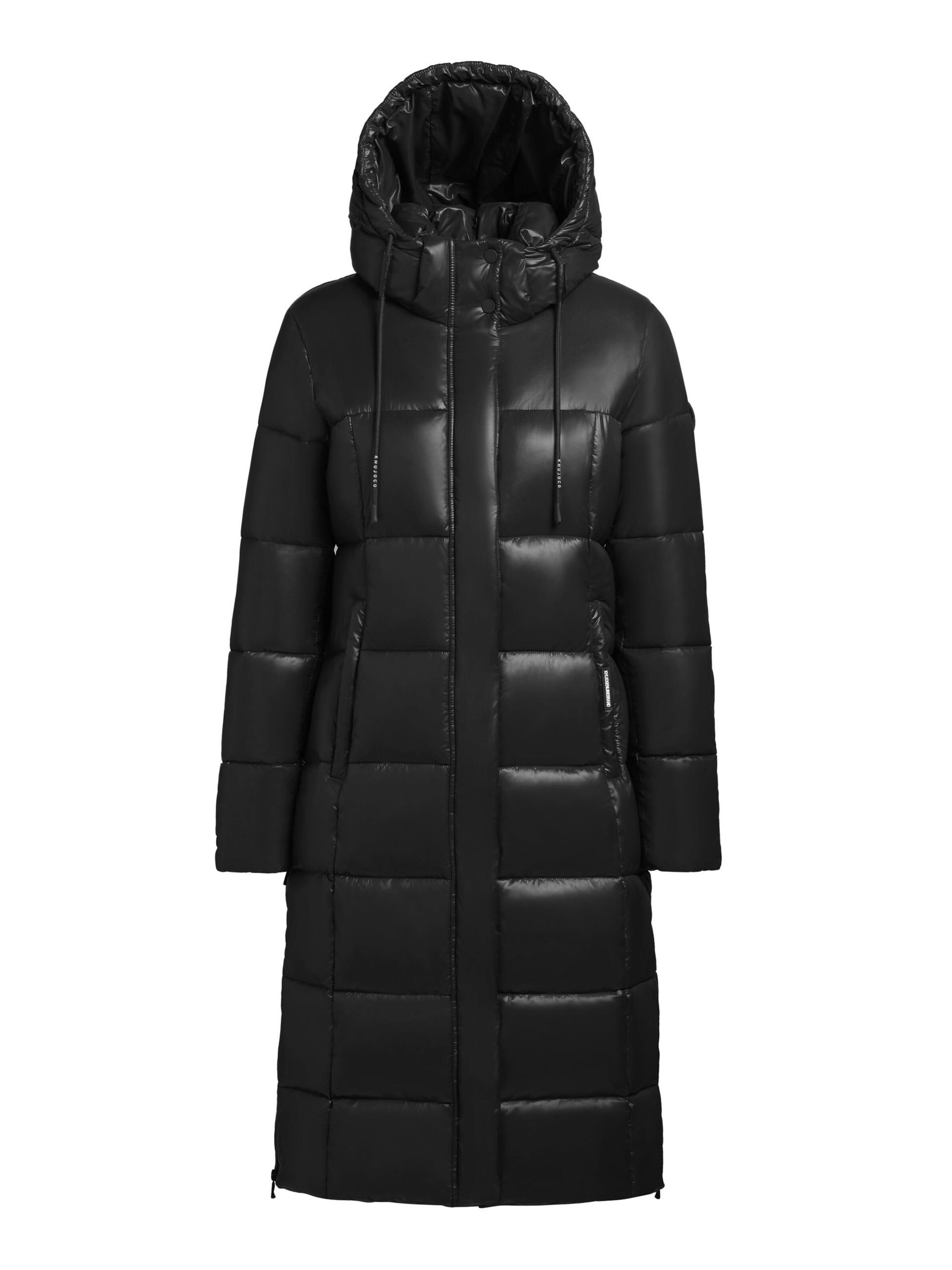 khujo Wintermantel 'Shane' in Schwarz: Vorderseite