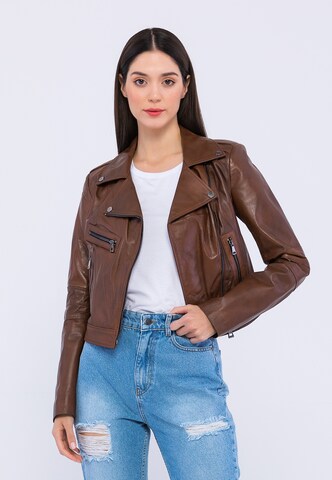 Giorgio di Mare Between-Season Jacket in Brown