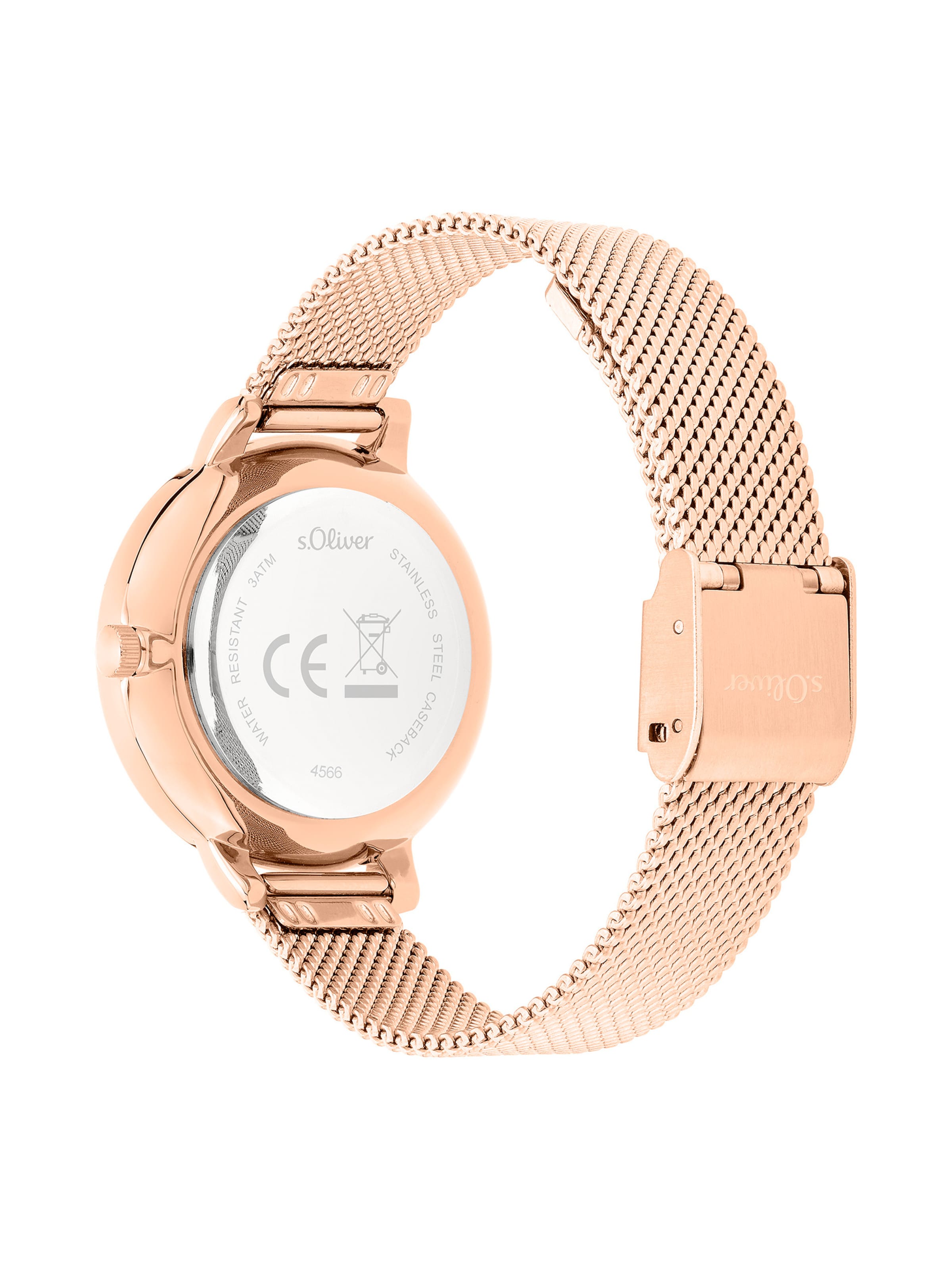 Montre à affichage analogique s.Oliver en or