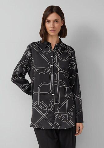 s.Oliver Blouse in Zwart: voorkant