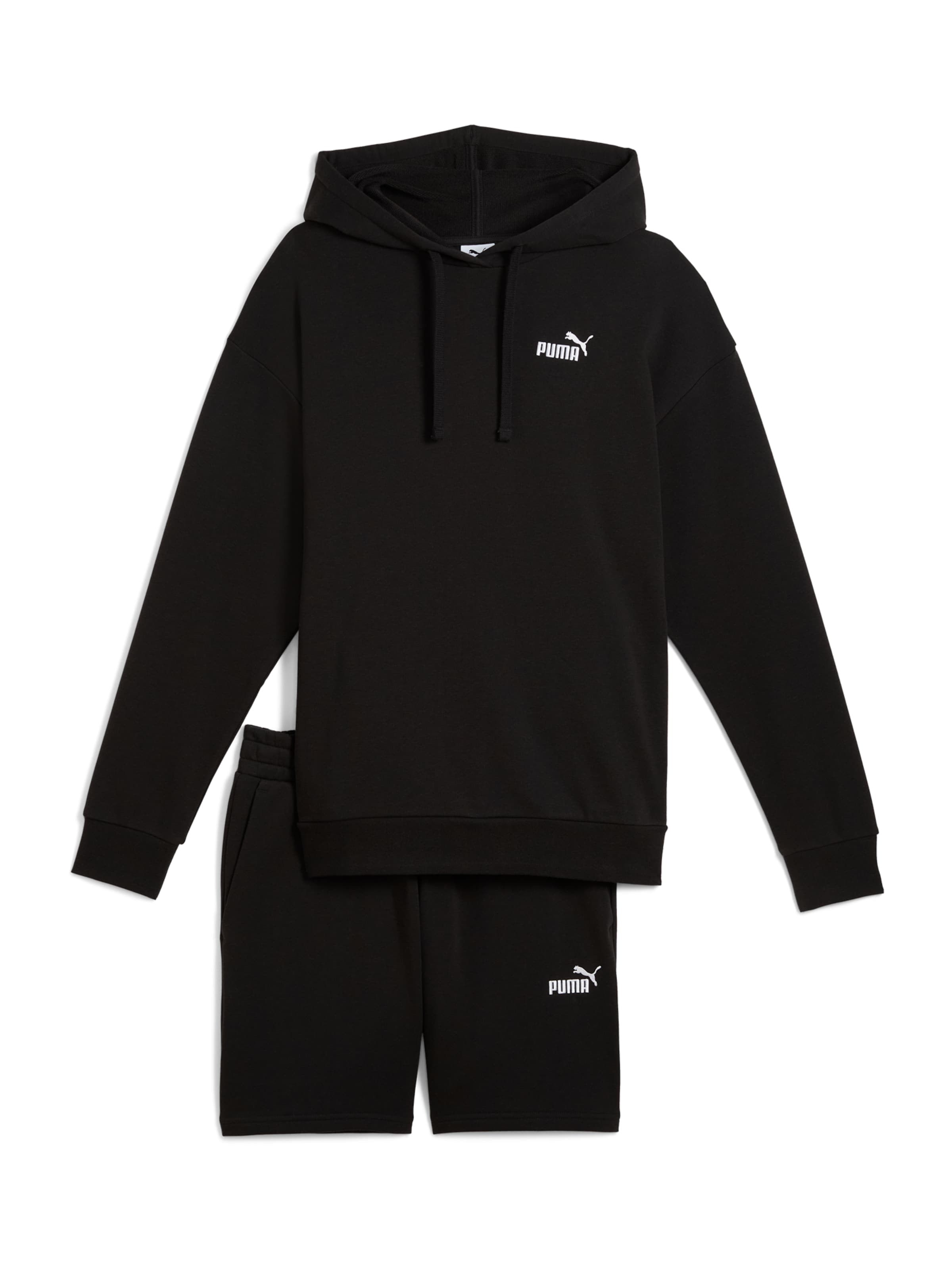 PUMA Tepláková souprava – černá: přední strana