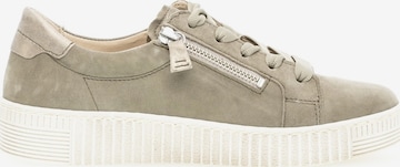 GABOR Sneakers 'Gabor Shoes Sneaker - Schilf Glattleder' in Green: front