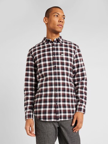 WRANGLER Regular fit Button Up Shirt in Brown: front