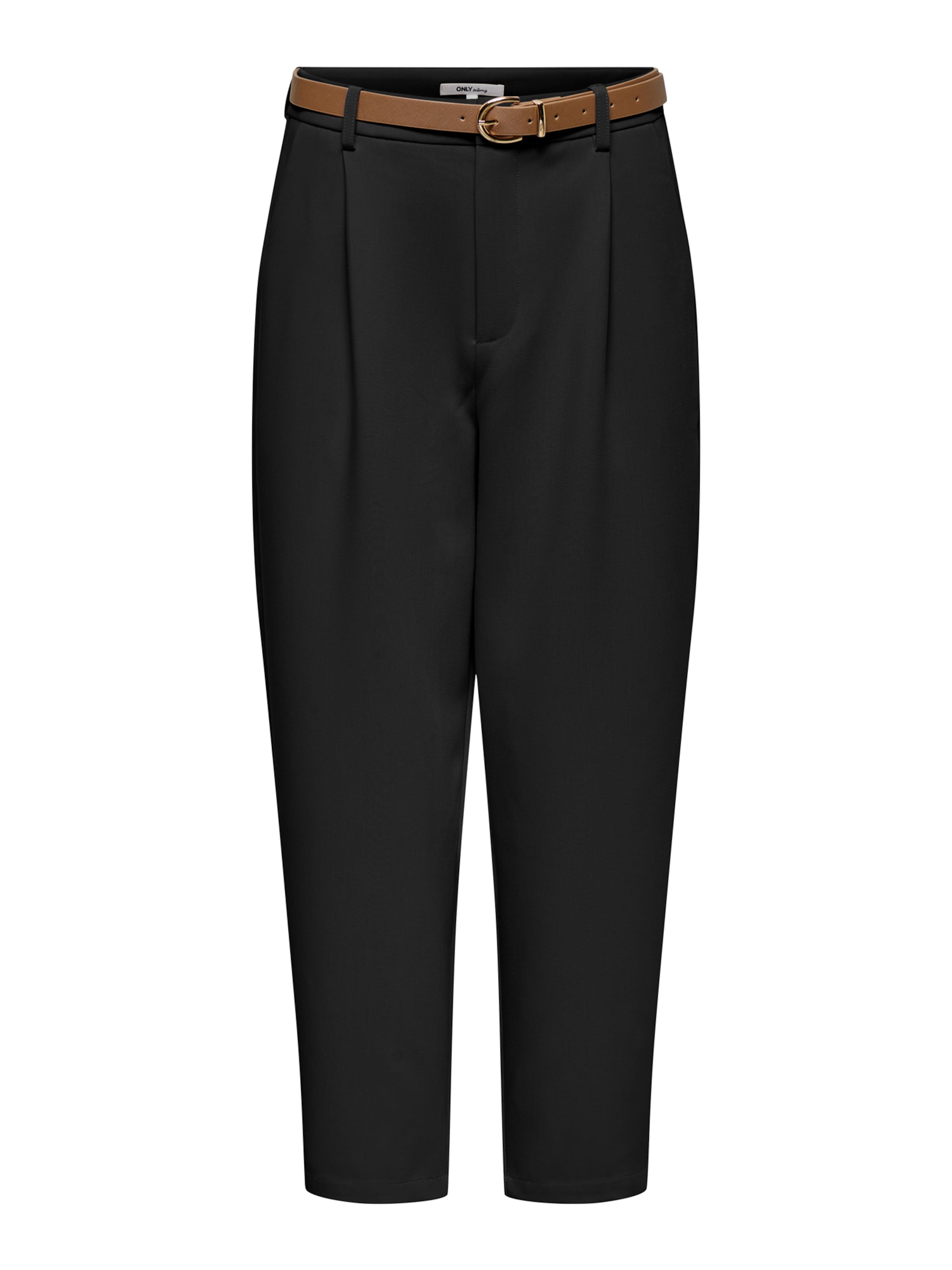 ONLY - Loosefit Pantalón plisado 'ONLADI' en negro: frente