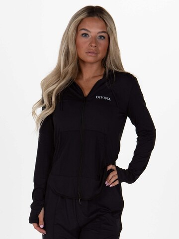 Giacca per l'allenamento 'Nui' di Divina in nero: frontale