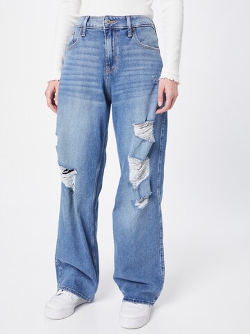 HOLLISTER Wide leg Τζιν σε μπλε: μπροστά