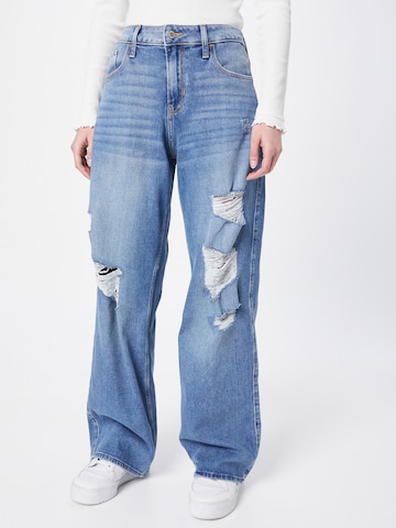 Wide Leg Jean HOLLISTER en bleu : devant