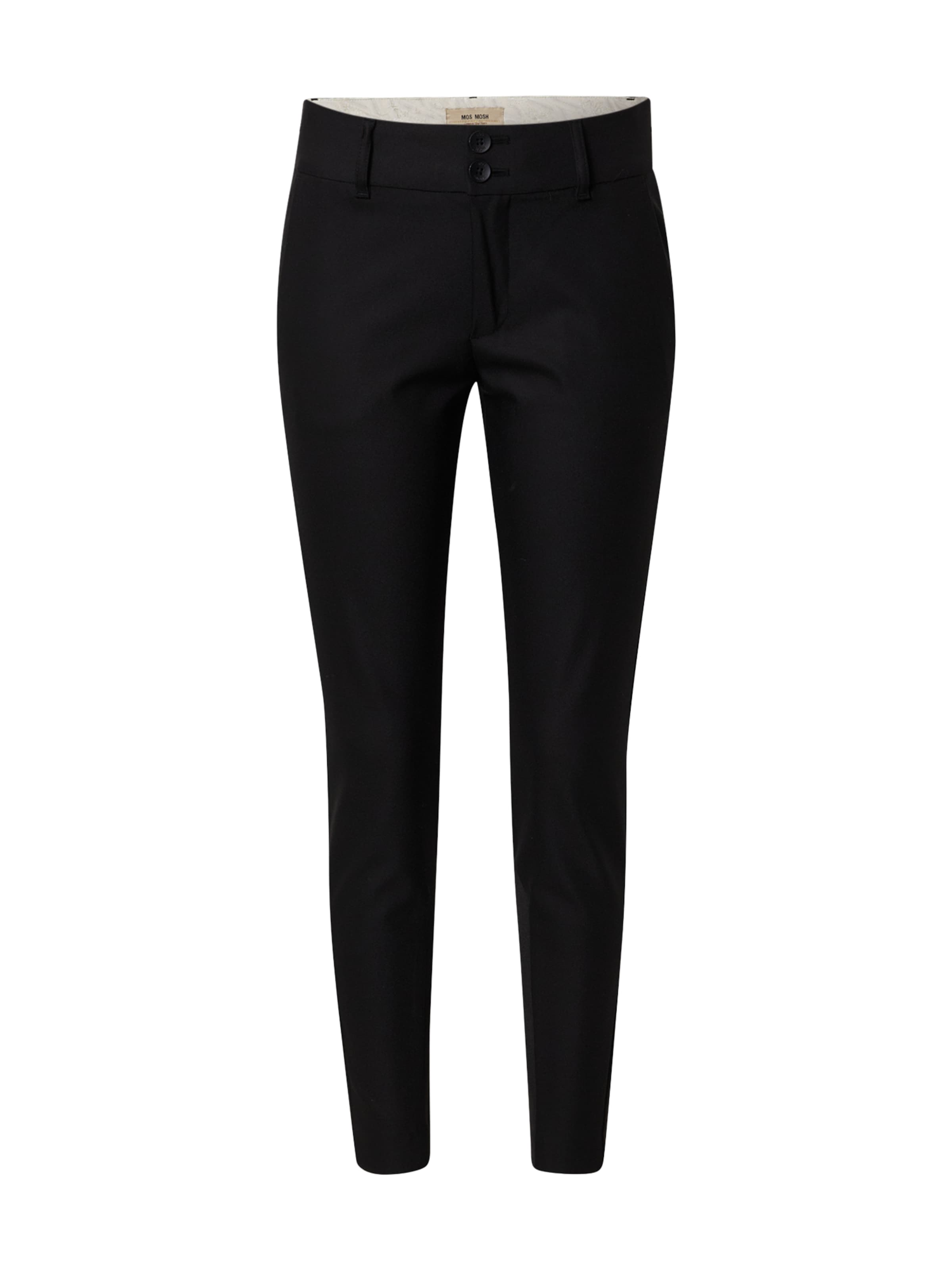 MOS MOSH Úzky strih Chino nohavice - Čierna: predná strana