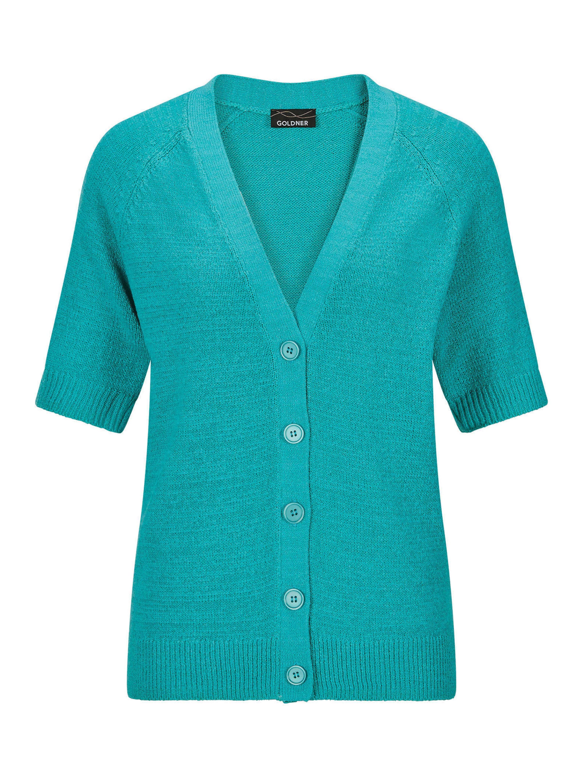 Goldner Gebreid vest in Groen: voorkant