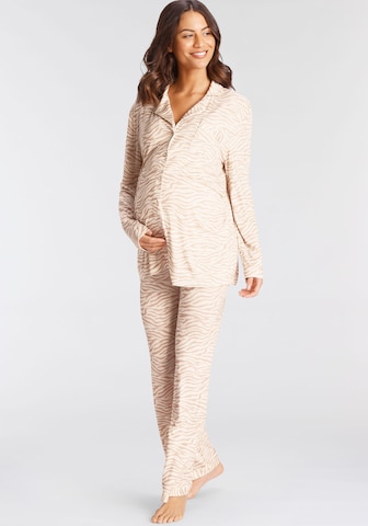 LASCANA Pajama in Beige: front