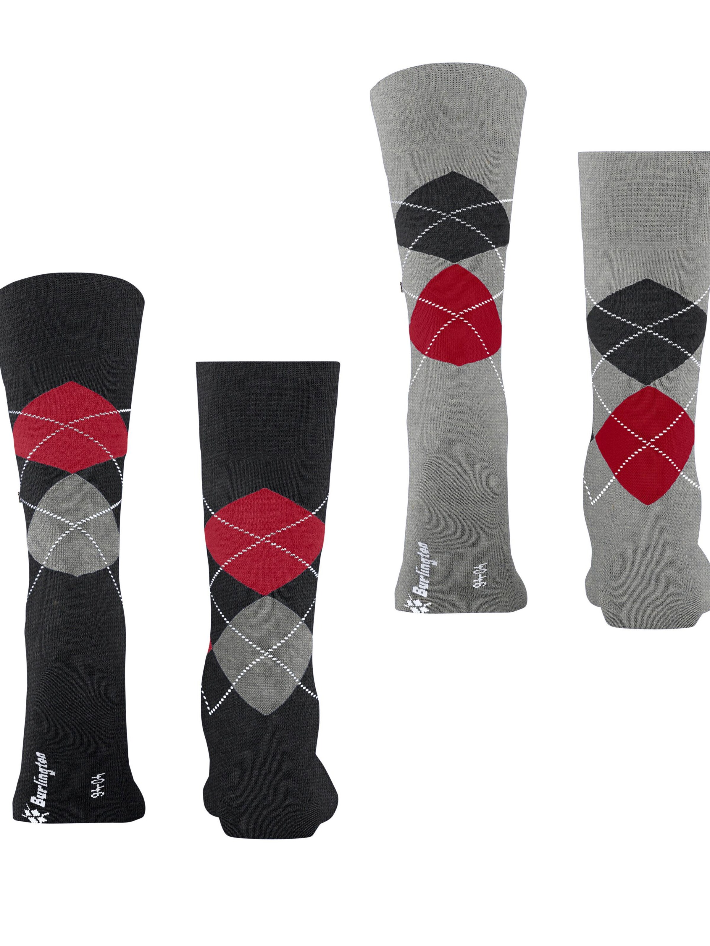 BURLINGTON Socks 'Everyday Argyle' in Black