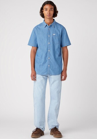 WRANGLER Regular Fit Hemd in Blau