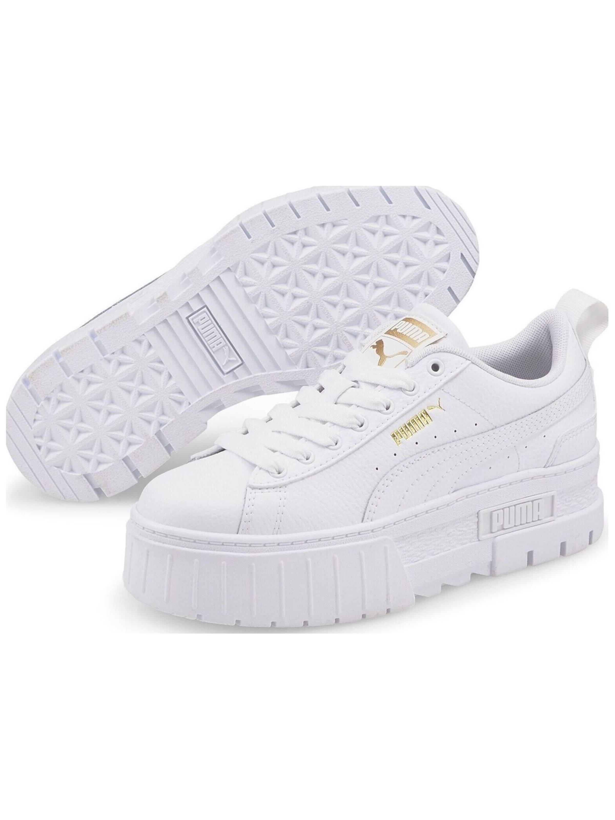 Sneaker bassa 'Puma Mayze Lth Jr' di PUMA in bianco