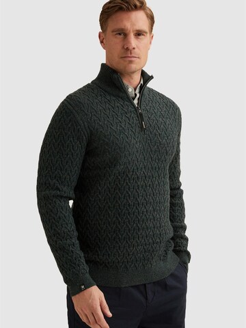 VANGUARD Pullover 'Pullover in a wool blend with half-zip'‌‌‌‌‌‌‌‌ in Grün: Vorderseite