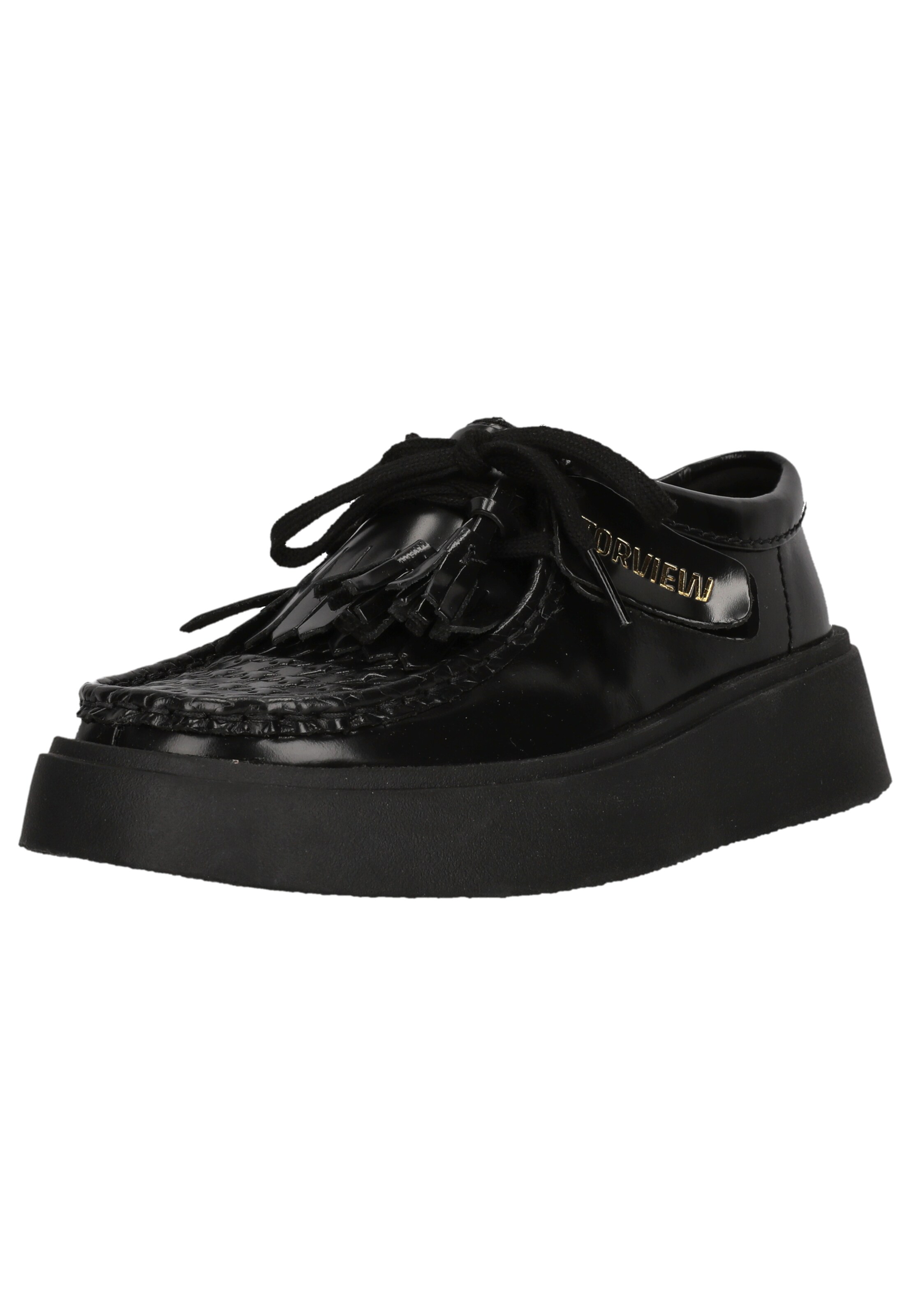 CLARKS Lace-up shoe 'Torview' in Black: front