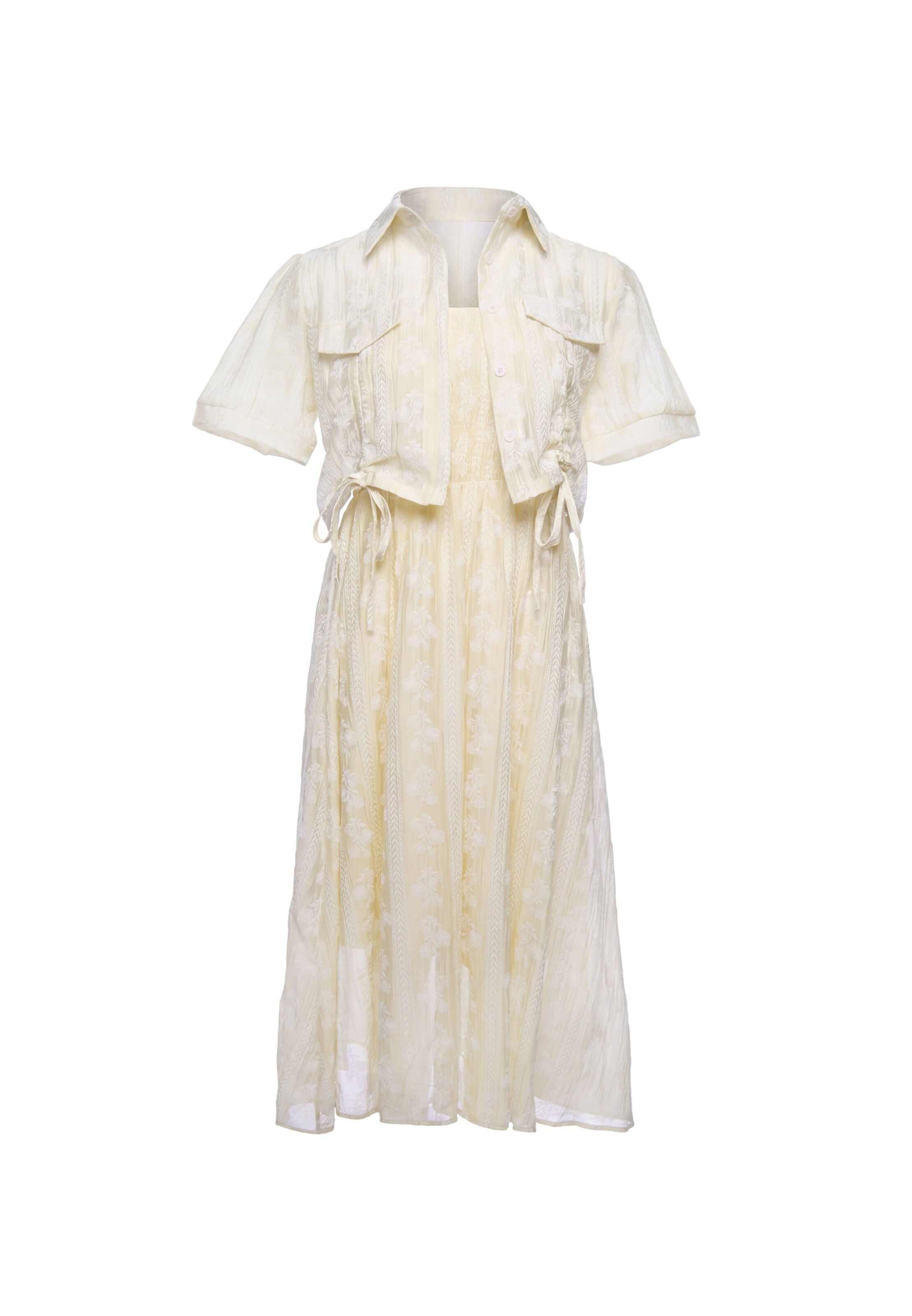 Usha - Vestido em amarelo: frente