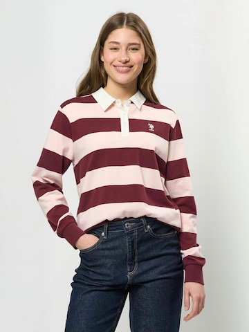 U.S. POLO ASSN. Top 'UWKamille' in Lila: voorkant