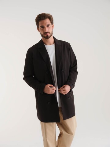 Manteau mi-saison 'Rafael' ABOUT YOU x Kevin Trapp en noir : devant