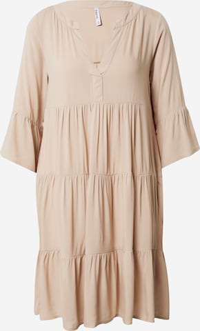 Sublevel Dress in Beige: front
