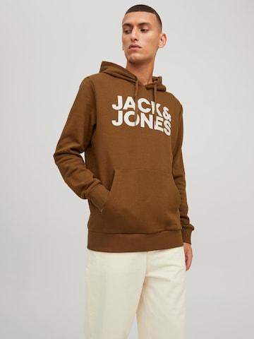 JACK & JONES Sweatshirt in Bruin: voorkant