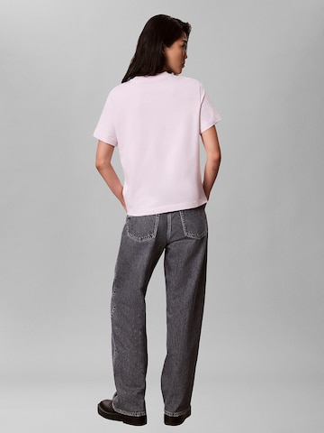 rožinė Calvin Klein Jeans Marškinėliai