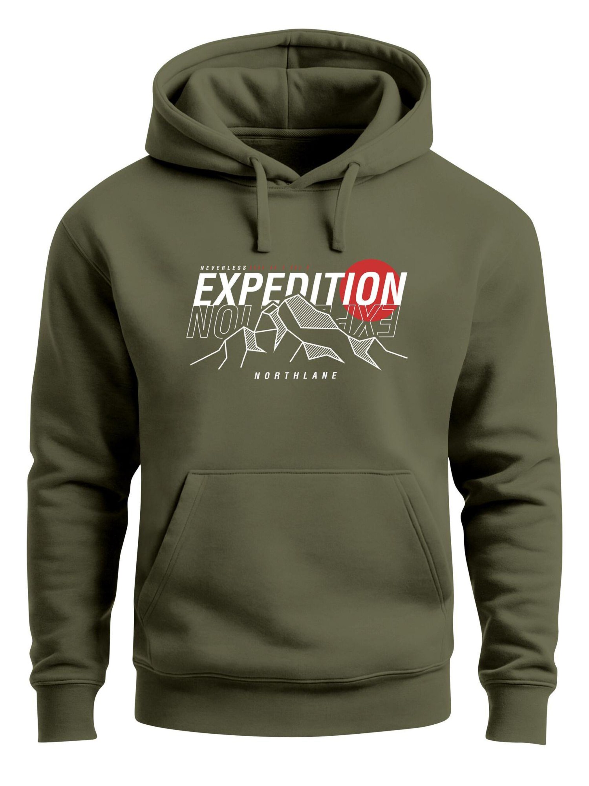 Neverless Sweatshirt 'Expedition Northlane' in Green: front