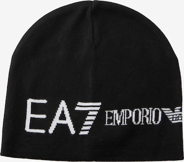 juoda EA7 Emporio Armani Megzta kepurė: priekis