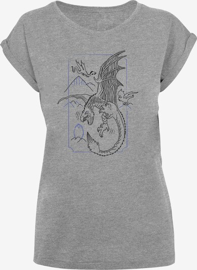 F4NT4STIC T-Shirt 'Harry Potter Dragon' in graumeliert / schwarz, Produktansicht