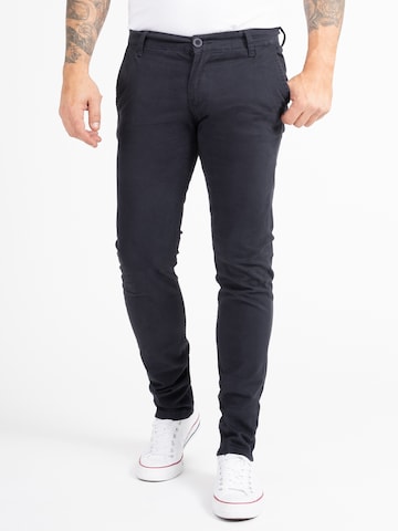 Indumentum Slim fit Chino Pants in Blue: front
