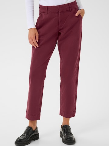 Regular Pantalon chino 'KAMette' Kaffe en rouge : devant