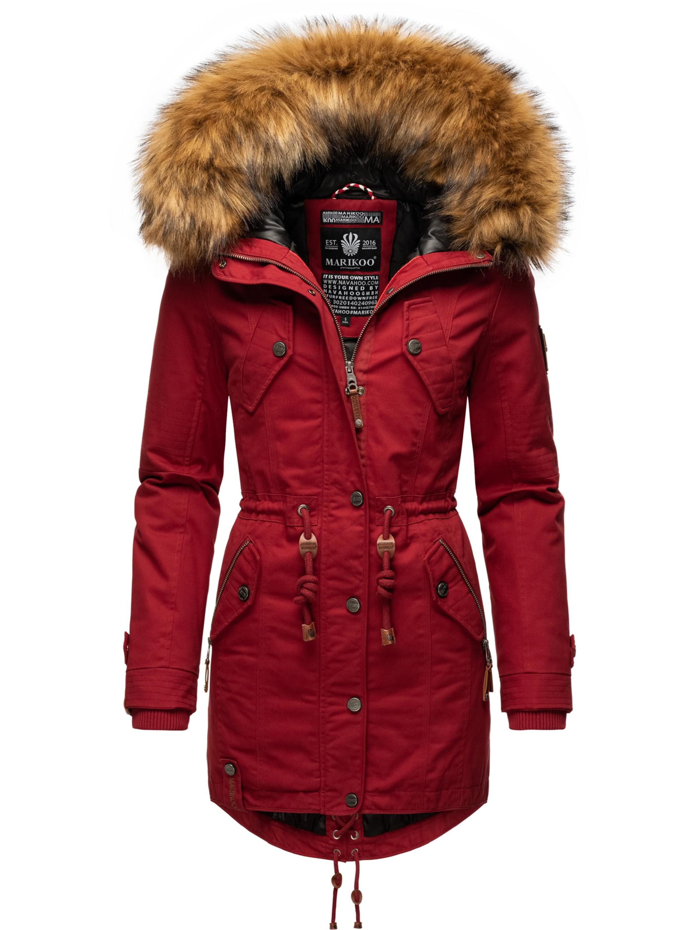 MARIKOO Winter parka 'La Viva' in Red: front