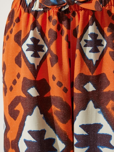 Happiness İstanbul Kalhoty - modrá / hnědá / oranžová / bílá, Produkt