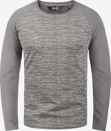 !Solid Langarmshirt 'Mevan' in Grau: predná strana