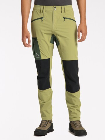 Haglöfs Slimfit Outdoorhose 'Rugged' in Grün: Vorderseite