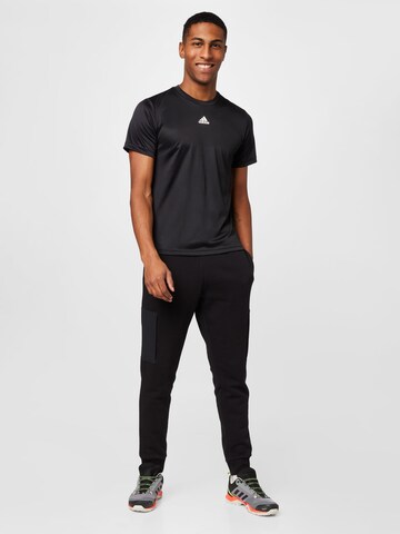 ADIDAS SPORTSWEAR Sportshirt 'Aeroready Hiit Back 3-Stripes' in Schwarz